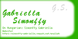 gabriella simonffy business card